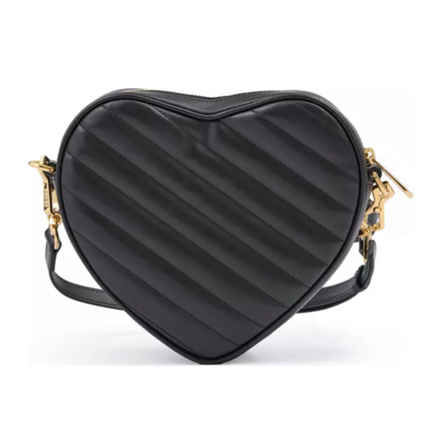 Black Leather Mini Heart - Image 2
